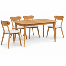 Lae piltide sirvija Pikendatav söögilaud Monty 120-170x80 9587 + 4 tooli Irma 9150