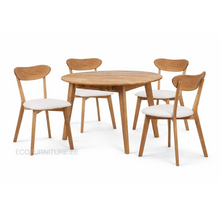 Lae piltide sirvija Pikendatav söögilaud Basel 90-130x90 9220 cm + 4 tooli Irma 9150