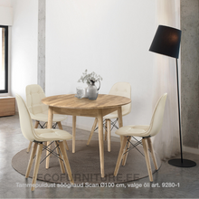 Lae piltide sirvija tammepuidust Söögilaud Scan Ø100 cm 9280-1