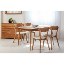 Lae piltide sirvija Söögilaud Scan 140x90 cm 9284 + 4 tooli Irma 9150