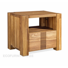 Lae piltide sirvija tammepuidust öökapp