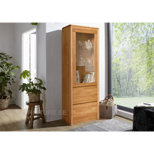 Lae piltide sirvija puidust vitriinkapp