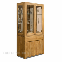 Lae piltide sirvija kõrge vitriinkapp