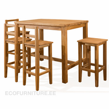 Lae piltide sirvija jalatoega baarilaud ning baaritoolid