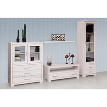 Lae piltide sirvija valge männipuidust elutoamööbel