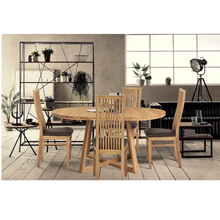 Lae piltide sirvija Pikendatav söögilaud Merbi 120-160x120 9767 + 4 tooli Sandra 9143