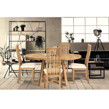 Lae piltide sirvija Pikendatav söögilaud Merbi 120-160x120 9767 + 4 tooli Sandra 9130