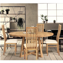 Lae piltide sirvija Pikendatav söögilaud Merbi 120-160x120 9767 + 4 tooli Sandra 9130