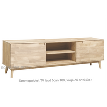 Lae piltide sirvija tammepuidust TV alus Scan180 valge õli