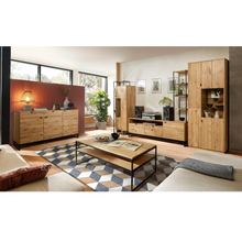 Lae piltide sirvija tammepuidust-elutoamööbel