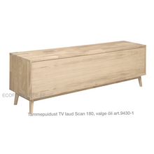 Lae piltide sirvija tammepuidust TV alus Scan180 valge õli