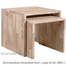 Lae piltide sirvija tammepuidust Diivanilaud Duo1 9995-1 valge õli