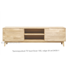 Lae piltide sirvija tammepuidust TV alus Scan180 valge õli
