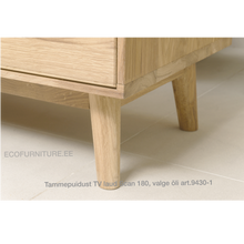 Lae piltide sirvija tammepuidust TV alus Scan180 valge õli