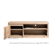 Lae piltide sirvija tammepuidust TV kapp Lausenne Lux 9792-1 valge õli