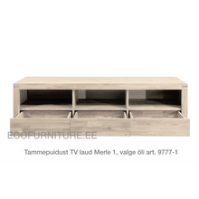 Lae piltide sirvija tammepuidust tvlaud merle valge õli 9777-1