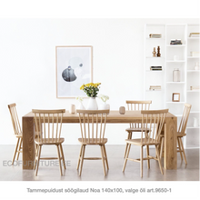 Lae piltide sirvija tammepuidust Söögilaud Noa 140x100 9650-1 valge õli