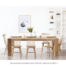 Lae piltide sirvija tammepudiust Söögilaud Noa 160x100 9651-1 valge õli