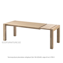 Lae piltide sirvija tammepuidust Pikendatav söögilaud Zak 180-220x90 9769-1 valge õli