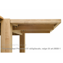 Lae piltide sirvija tammepudiust Pikendusplaat Provence 01 söögilauale valge õli 9888-1