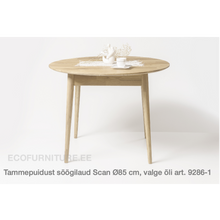 Lae piltide sirvija Tammepuidust söögilaud Scan Ø85 cm 9286-1