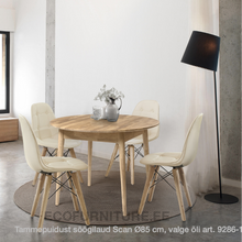 Lae piltide sirvija Tammepuidust söögilaud Scan Ø85 cm 9286-1