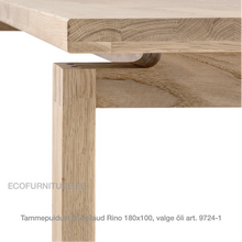 Lae piltide sirvija tammepuidust Söögilaud Rino 180x100 9724-1 valge õli