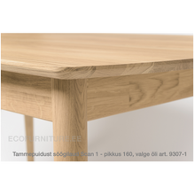 Lae piltide sirvija tammepuidust Söögilaud Scan 1 - pikkus 160 9307-1