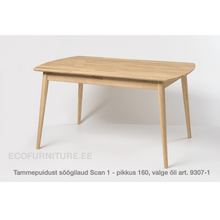 Lae piltide sirvija tammepuidust Söögilaud Scan 1 - pikkus 160 9307-1