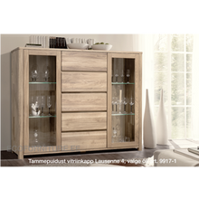 Lae piltide sirvija tammepuidust Vitriinkapp Lausenne 4 9917-1 valge õli