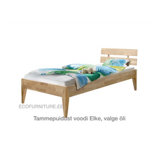 Lae piltide sirvija tammepuidust Voodi Elke valge õli