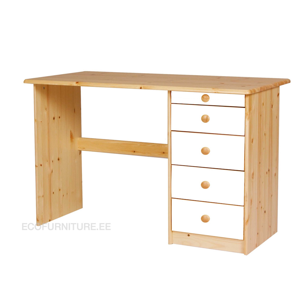 Kirjutuslaud Rio 4141 valgete sahtli paneelidega
