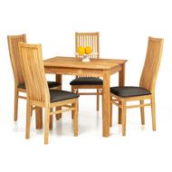 Söögilaud Lem 1 90x90cm 9241 + 4 tooli Sandra 9142