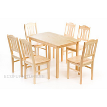 Lae piltide sirvija laud ja kuus tooli
