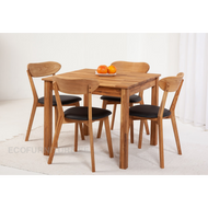Söögilaud Lem 1 90x90 cm 9241 + 4 Irma tooli 9152