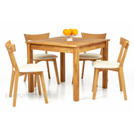 Söögilaud Lem 1 90x90cm 9241 + 4 tooli Viola 9170