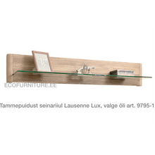 Lae piltide sirvija Tammepuidust seinariiul Lausenne Lux 9795-1 valge õli
