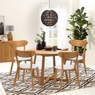 Pikendatav söögilaud Merbi 120-160x120 9767 + 4 tooli Irma 9151