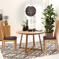 Pikendatav söögilaud Merbi 120-160x120 9767 + 2 tooli Sandra 9143